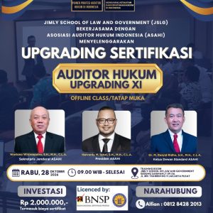 [Perpanjangan Sertifikasi Auditor Hukum dan Kartu Tanda Anggota ASAHI Angkatan XI] - 28 Oktober 2026 [offline]