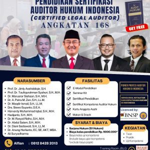 (CLA 168) Pendidikan Sertifikasi Auditor Hukum Indonesia 22-26 Juni 2026