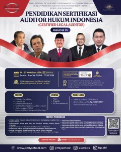 (CLA 174) Pendidikan Sertifikasi Auditor Hukum Indonesia 19-23 Oktober 2026