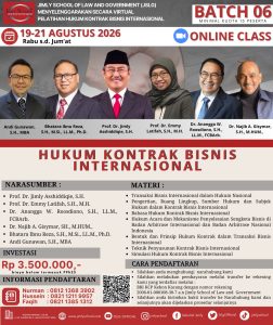 [HKBI-06] PELATIHAN HUKUM KONTRAK BISNIS INTERNASIONAL BATCH 6 (19-21 AGUSTUS 2026)