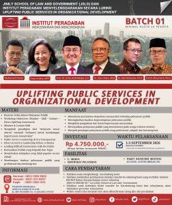 Uplifting Public Services In Organizational Development (JSLG x Institute Peradaban) (1-3 September 2026)