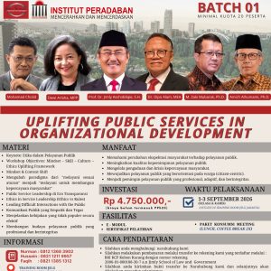 Uplifting Public Services In Organizational Development (JSLG x Institute Peradaban) (1-3 September 2026)