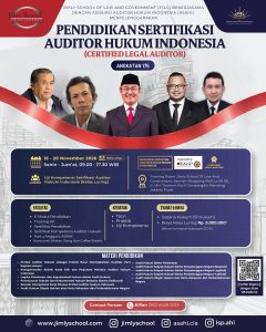 (CLA 175) Pendidikan Sertifikasi Auditor Hukum Indonesia 16-20 November 2026
